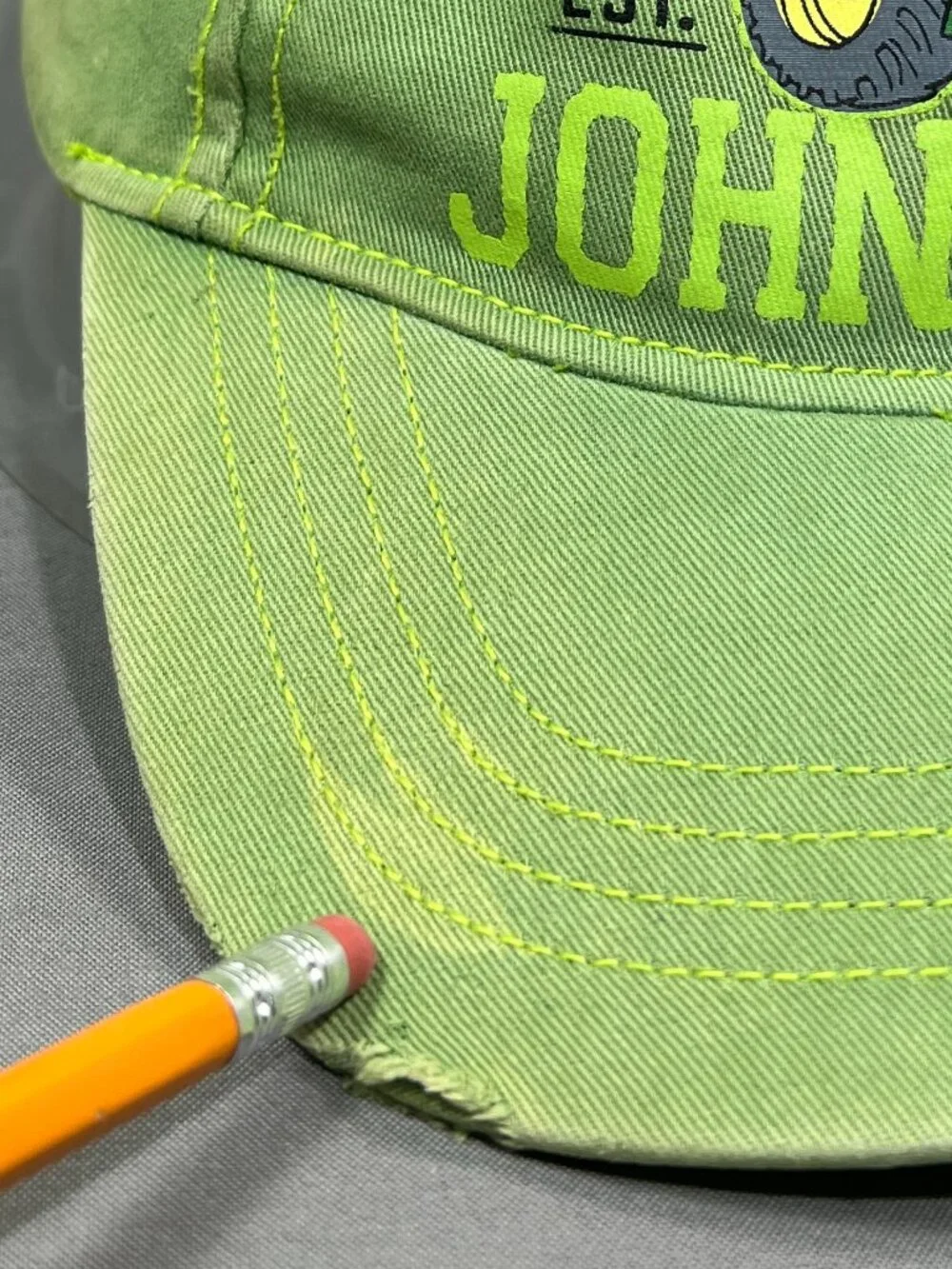 John Deere Tractor Strapback Hat Cap Distressed Agriculture Equipment Youth Teen